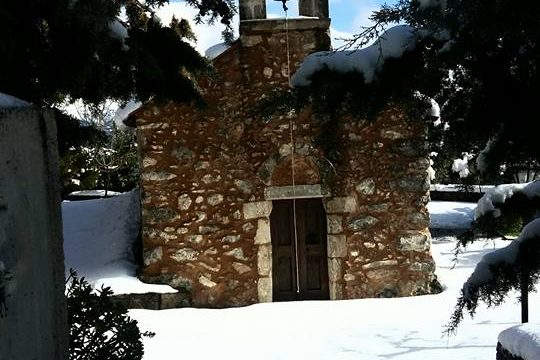 Ο Σωτήρας Χριστός χιονισμένος